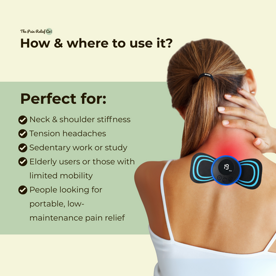 EMS Pulse Neck Massager Patch – Wireless Pain Relief | Portable Muscle Stimulator
