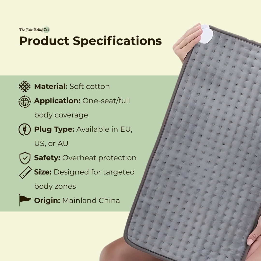 Electric Heating Pad – Soft Full-Body Warmth | Back, Legs, Abdomen, Body & More
