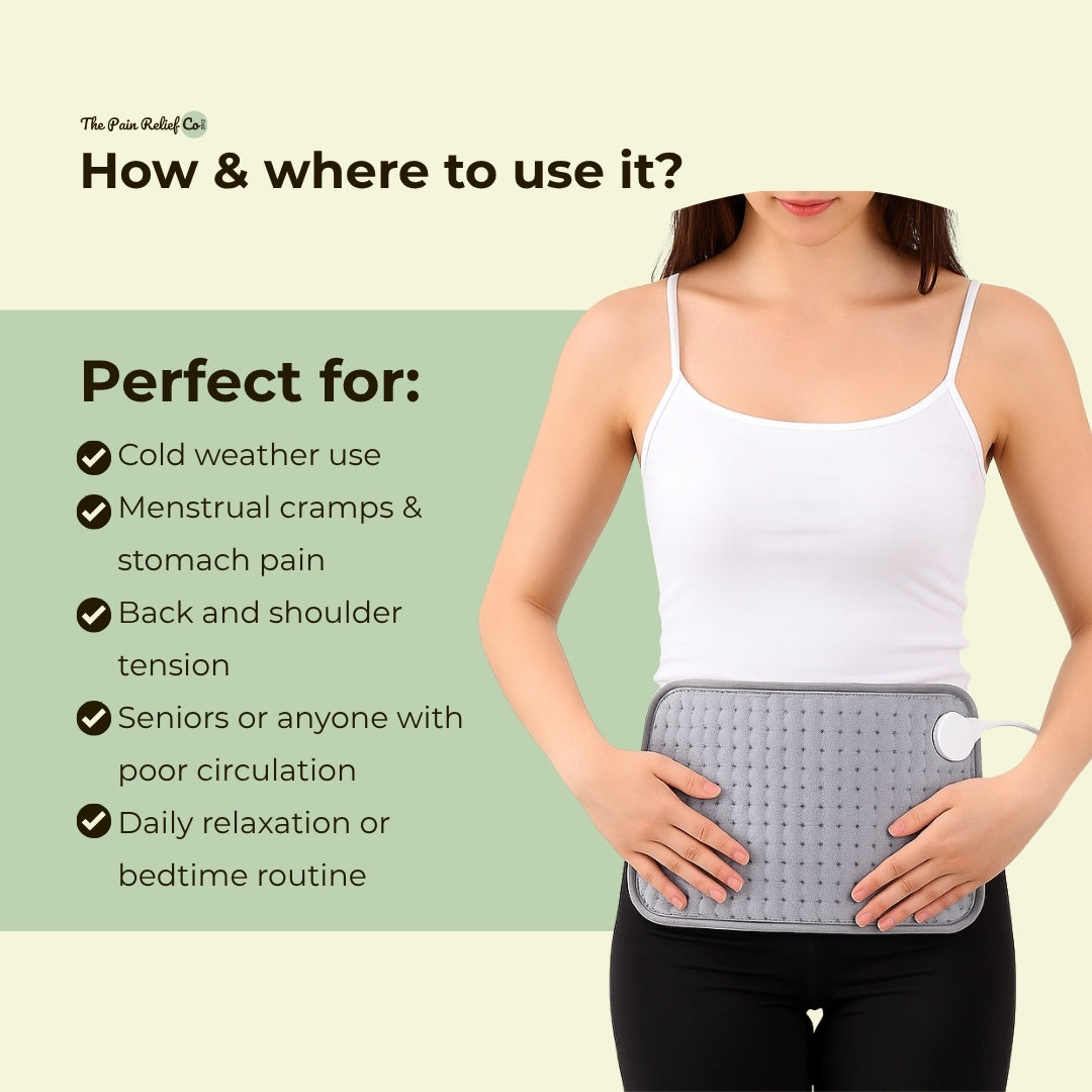 Electric Heating Pad – Soft Full-Body Warmth | Back, Legs, Abdomen, Body & More