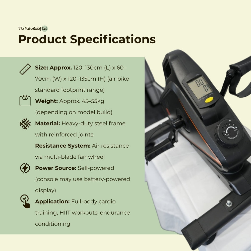 Axiom Air Bike | Self-Powered Air Resistance Bike for Full-Body Cardio & HIIT Training