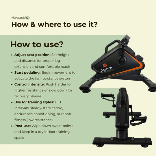 Axiom Air Bike | Self-Powered Air Resistance Bike for Full-Body Cardio & HIIT Training