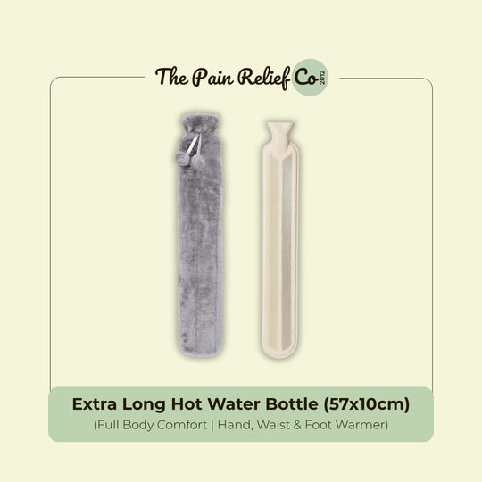 Extra Long Hot Water Bottle (57x10cm) – Full Body Comfort | Hand, Waist & Foot Warmer
