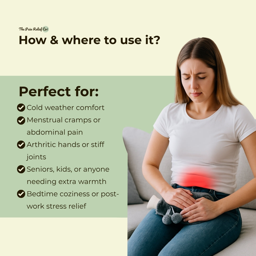 Extra Long Hot Water Bottle (57x10cm) – Full Body Comfort | Hand, Waist & Foot Warmer