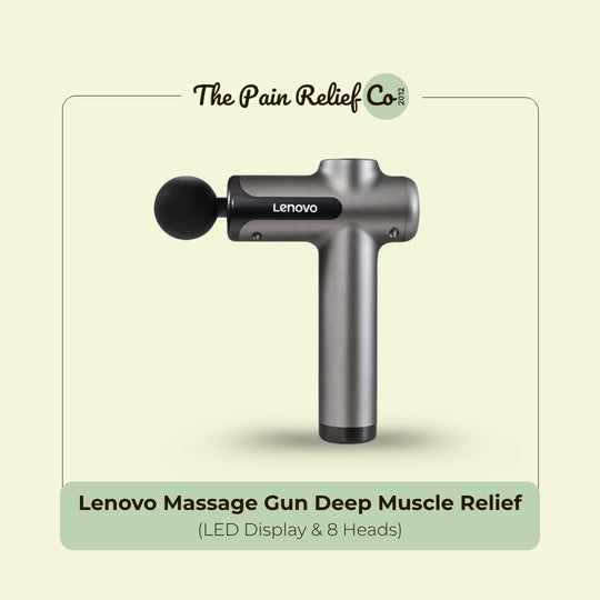 Lenovo Massage Gun – Deep Muscle Relief | LED Display & 8 Heads
